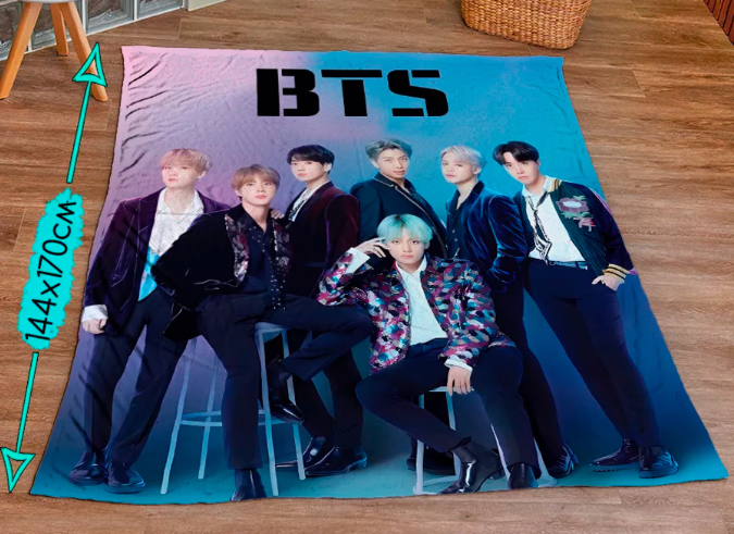 Плед с принтом BTS