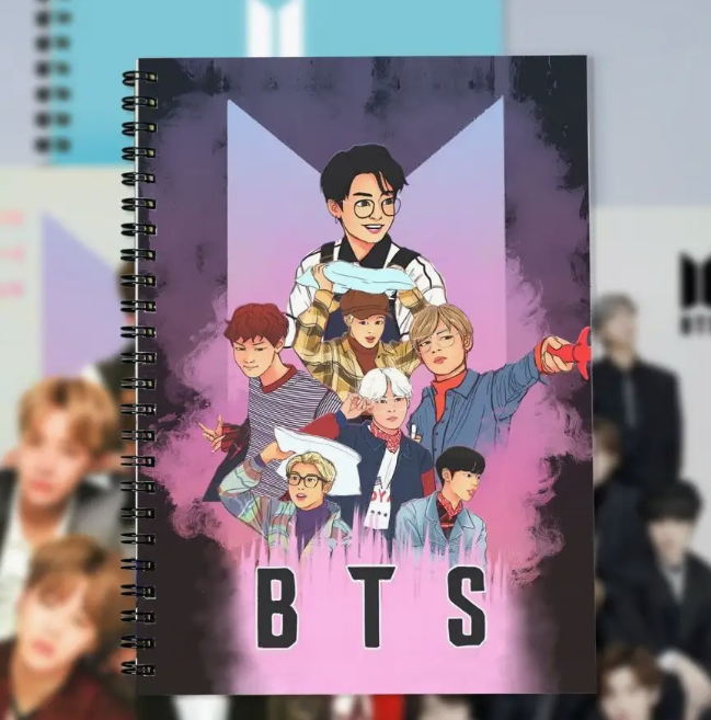 Скетчбук Блокнот BTS с ручкой K-pop